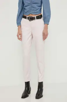 Levi's pantaloni femei, culoarea roz, mulata, high waist imagine