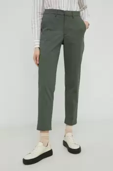 Levi's pantaloni femei, culoarea verde, mulata, medium waist imagine