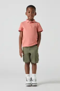 Levi's pantaloni scurti copii TRADITIONAL CARGO SHORTS culoarea verde, talie reglabila, 8EM381 imagine