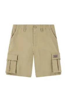 Levi's pantaloni scurti copii TRADITIONAL CARGO SHORTS culoarea verde, talie reglabila, 8EM381 imagine