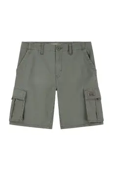Levi's pantaloni scurti copii TRADITIONAL CARGO SHORTS culoarea verde, talie reglabila, 9EM381 imagine