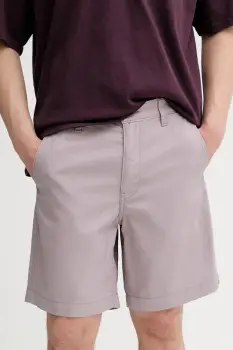 Levi's pantaloni scurti din bumbac culoarea alb imagine