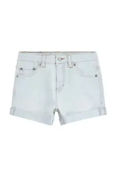 Levi's pantaloni scurti din denim pentru copii neted, talie reglabila imagine