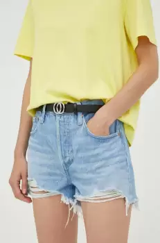 Levi's pantaloni scurti jeans 501 femei, neted, high waist imagine