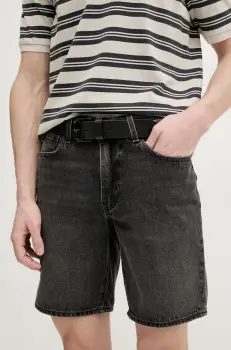 Levi's pantaloni scurti jeans barbati, culoarea gri imagine