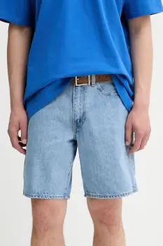 Levi's pantaloni scurti jeans culoarea gri imagine