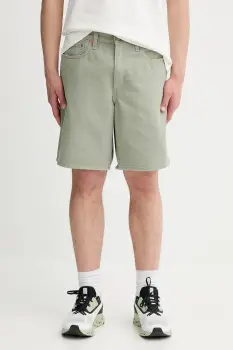 Levi's pantaloni scurti jeans culoarea gri imagine