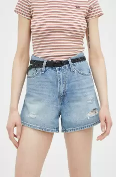 Levi's pantaloni scurti jeans femei, neted, high waist imagine