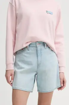 Levi's pantaloni scurti jeans HIGH BAGGY SHORT femei, neted, high waist, A9311 imagine