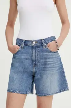 Levi's pantaloni scurti jeans HIGH BAGGY SHORT femei, neted, high waist, A9311 imagine