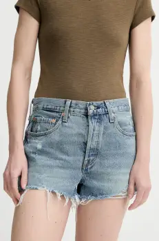 Levi's pantaloni scurti jeans neted, high waist imagine