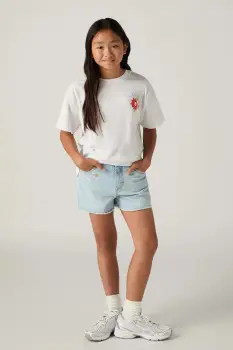 Levi's pantaloni scurti pentru copii, din denim CROCHET APPLIQUE A LINE SH imagine