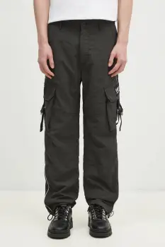 Levi's pantaloni x Gundam SEED culoarea negru, fason cargo, high waist, A7409.0000 imagine