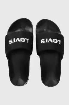 Levi's papuci JUNE S BOLD PADDED femei, culoarea negru, cu platforma, 235638.59 imagine