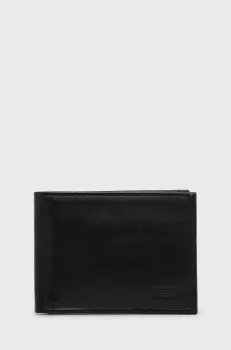 Levi's portofel de piele culoarea negru imagine