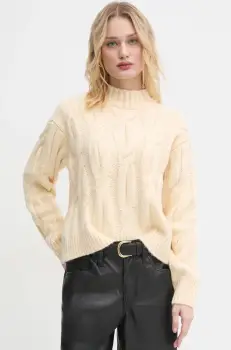 Levi's pulover din amestec de lana femei, culoarea galben, calduros, cu turtleneck, A8507 imagine