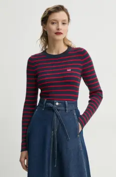 Levi's pulover femei, culoarea albastru marin imagine