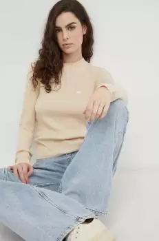 Levi's pulover femei, culoarea bej imagine