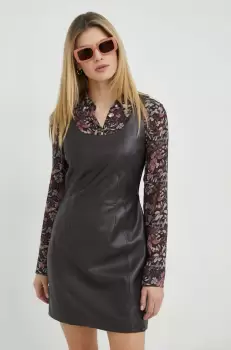 Levi's rochie culoarea maro, mini, mulata imagine