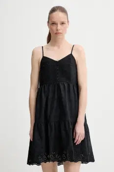 Levi's rochie din bumbac CORA SL MINI DRESS culoarea negru, mini, evazati, 001RJ imagine