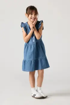 Levi's rochie din bumbac pentru copii FLUTTER SLEEVE BUTTON UP D imagine