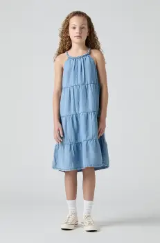 Levi's rochie fete HALTER TIERED DRESS midi, evazati, 4EM228 imagine