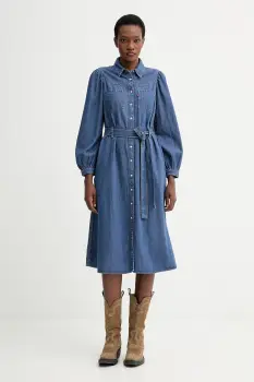 Levi's rochie jeans JOURNEY LS MAXI imagine