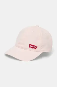 Levi's sapca din bumbac pentru copii LAN RICHMOND BATWING CURVE BRI culoarea roz, cu imprimeu imagine