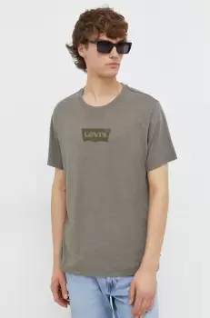 Levi's tricou barbati, culoarea verde, cu imprimeu imagine