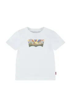Levi's tricou bebe SEASONAL BATWING TEE culoarea alb, cu imprimeu, 6EM336 imagine