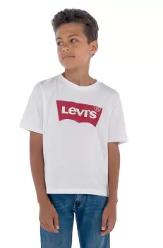 Levi's Tricou copii culoarea alb, cu imprimeu imagine
