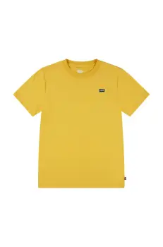 Levi's tricou copii culoarea galben, neted imagine