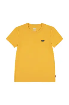 Levi's tricou copii culoarea galben, neted imagine