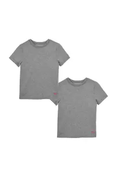 Levi's tricou copii culoarea gri, neted imagine