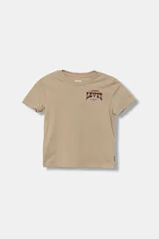 Levi's tricou copii GALLOPING FREE TEE culoarea bej, cu imprimeu, 8EN614 imagine