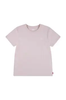 Levi's tricou copii LVG BATWING CHEST HIT TEE culoarea alb, 4EK826 imagine