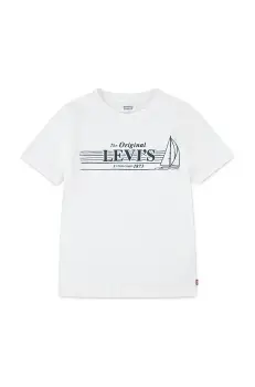 Levi's tricou copii MID DAY SAIL TEE culoarea alb, cu imprimeu, 8EM283 imagine