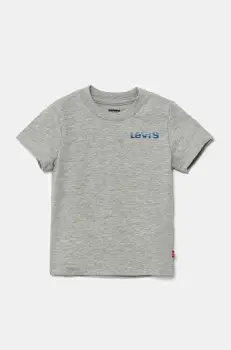 Levi's tricou copii NEW WAVE SPORTSWEAR LOGO TEE culoarea gri, cu imprimeu, 8EM659 imagine