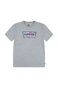 Levi's tricou copii ON THE ROAD BATWING TEE culoarea gri, cu imprimeu, 9EN945 imagine