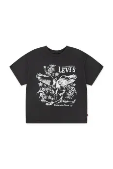 Levi's tricou copii RETRO LEVIS SS TEE culoarea negru, 4EN849 imagine