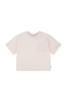 Levi's tricou copii ROLL CUFF MEET AND GREET T culoarea roz, 3EM166 imagine