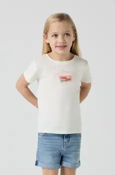 Levi's tricou copii SS DESERT BATWING TEE culoarea bej, 3EM161 imagine