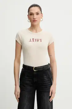 Levi's tricou culoarea bej, 003R2 imagine