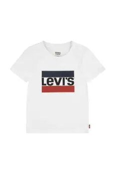 Levi's tricou de bumbac pentru copii culoarea alb imagine