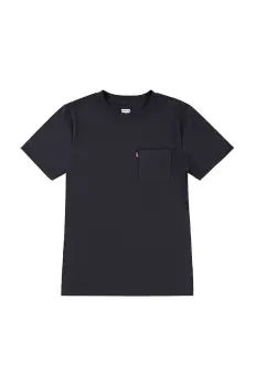 Levi's tricou de bumbac pentru copii SUNSET POCKET TEE culoarea negru, neted, 9EM359 imagine