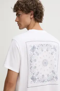 Levi's tricou din bumbac barbati, culoarea alb, cu imprimeu imagine