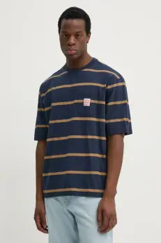 Levi's tricou din bumbac barbati, culoarea bleumarin, uni, A5850 imagine