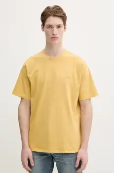 Levi's tricou din bumbac barbati, culoarea galben, modelator imagine