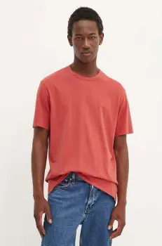 Levi's tricou din bumbac barbati, culoarea rosu, neted, A3756 imagine