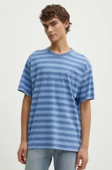 Levi's tricou din bumbac barbati, culoarea violet, modelator imagine